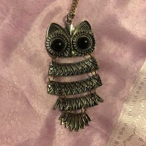 Long Chain Owl Necklace
